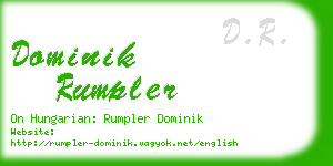 dominik rumpler business card